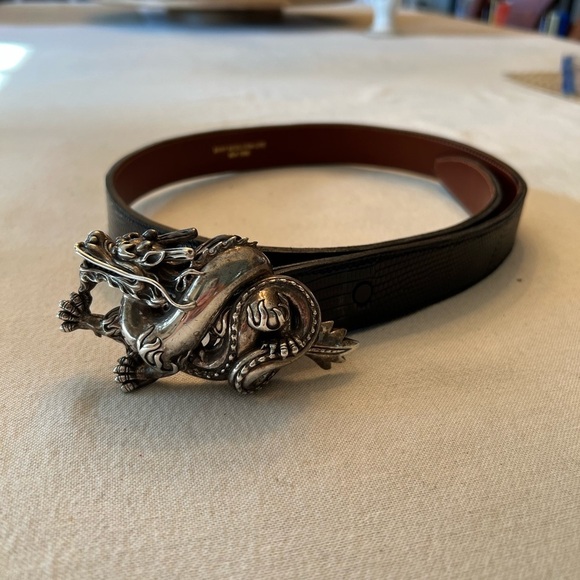 Kieselstein-cord Sterling Dragon Buckle with Lizard Belt main image 8